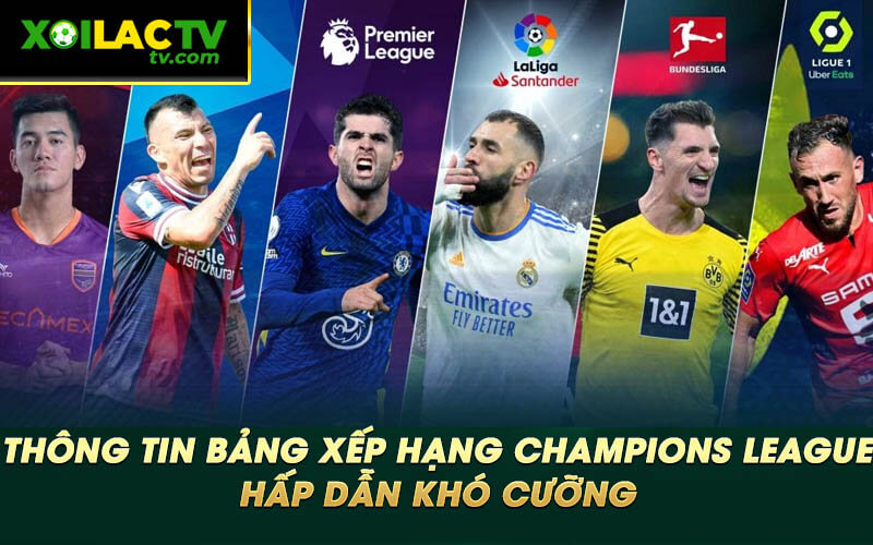 Thong tin bang xep hang Champions League hap dan kho cuong Thông tin bảng xếp hạng Champions League hấp dẫn khó cưỡng